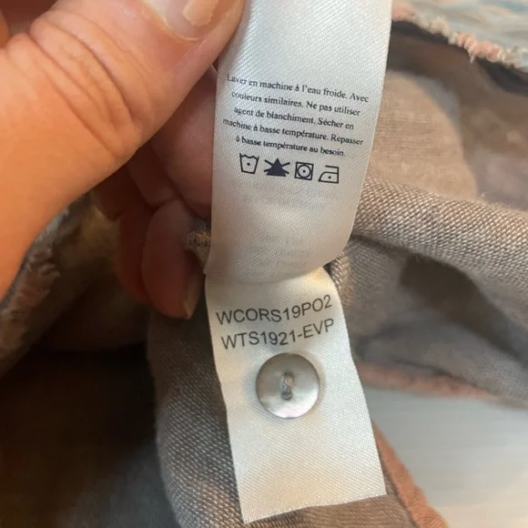 Faherty Evening Playa Stripe Linen Blend Pintuck Tunic Size Small - Picture 4 of 10